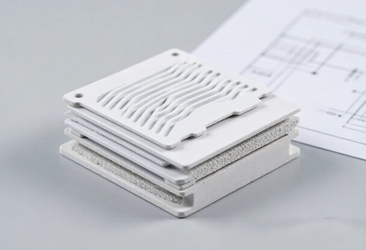 3D printed ceramic electrolyte supports with printed flow fields for fuel cell stacks